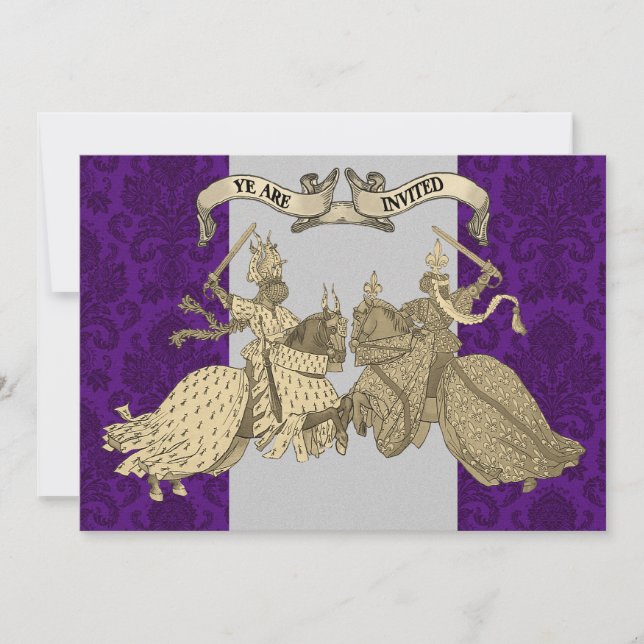 Mittelalterliche Ritter, die Einladungen Wedding (Vorderseite)