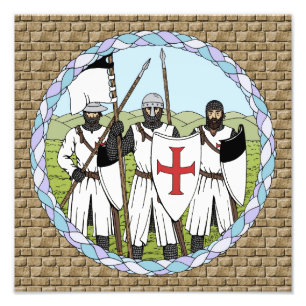 Mittelalterliche Ritter Fotodruck