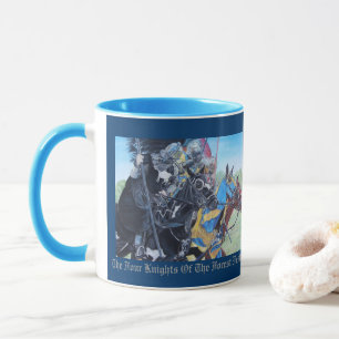 mittelalterliche Ritter jouten auf Pferden Tasse