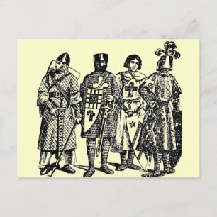 Mittelalterliche Ritter Postkarte