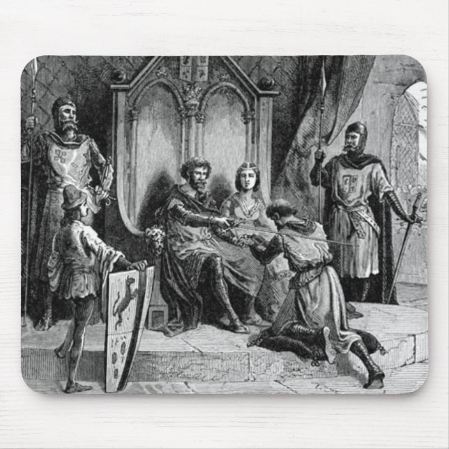 Mittelalterliche Rittermaus Mousepad (Vorne)
