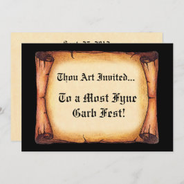 Mittelalterliche Rolle Einladung