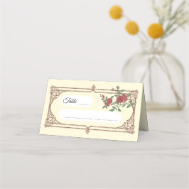 Mittelalterliche romantische Hochzeitstorte Platzk Platzkarte