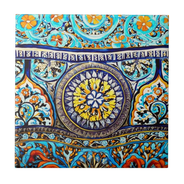 Mittelalterliche römisch-italienische Majolika Fliese (Vorderseite)