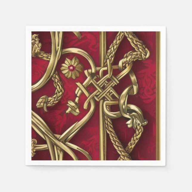 mittelalterliche rote und rote serviette (Vorderseite)
