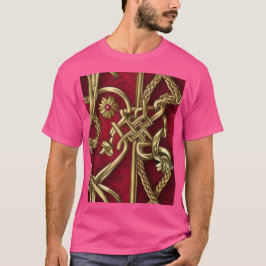 mittelalterliche rote und rote T-Shirt