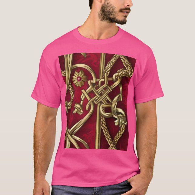 mittelalterliche rote und rote T-Shirt (Vorderseite)