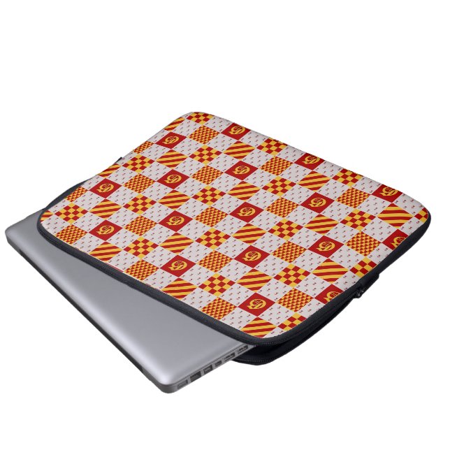Mittelalterliche Rotgelbe Magische Fantasie Herald Laptopschutzhülle (Vorne Knopf)
