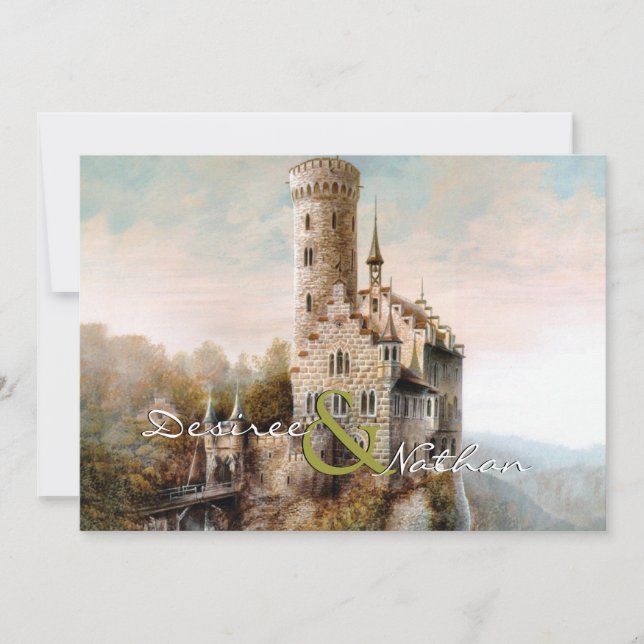 Mittelalterliche Schloss-Hochzeits-Einladung Einladung (Vorderseite)