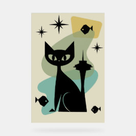 Mittelalterliche Seattle Cat Acrylschild