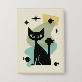 Mittelalterliche Seattle Cat Button