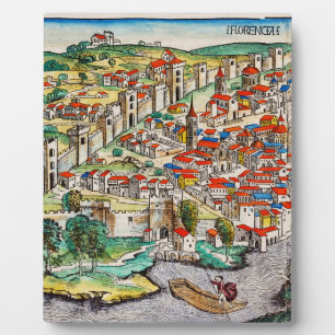 Mittelalterliche Sehenswürdigkeit von Florenz in I Fotoplatte