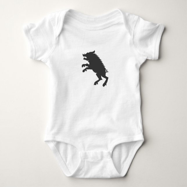 Mittelalterliche Silhouette Baby Strampler (Vorderseite)