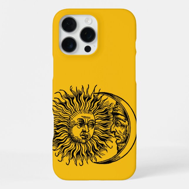 Mittelalterliche Sonne und Mond iPhone 16 Pro Max Hülle (Rückseite)