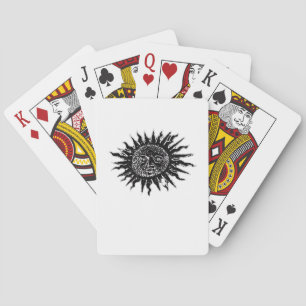 Mittelalterliche Sonnengravur - Whimsigoth Ästheti Spielkarten