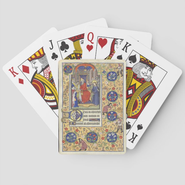 Mittelalterliche Spielkarten Pilatus Heures (Rückseite)