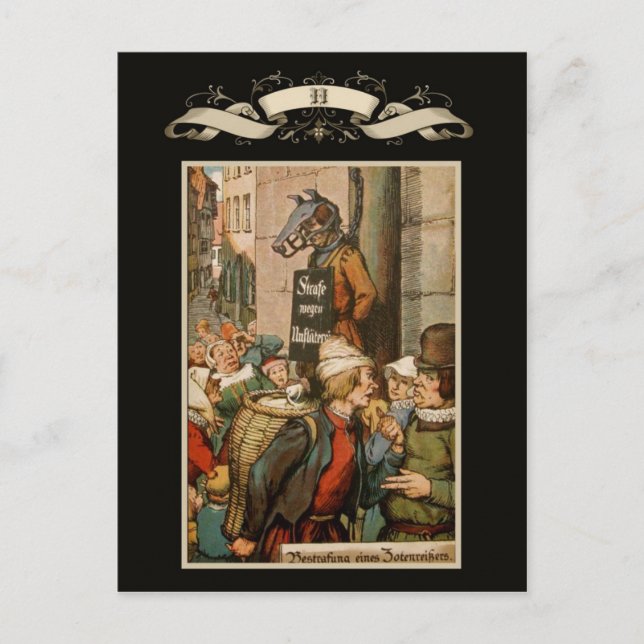 mittelalterliche Stadt Postkarte (Vorderseite)