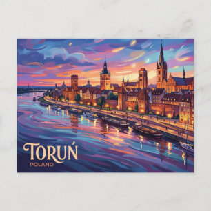 Mittelalterliche Stadt Toruń Polen Postkarte