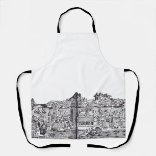 mittelalterliche Stadt Venedig in Italien Schürze