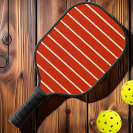Mittelalterliche Streifen Orange Farbe des Blutes Pickleball Schläger