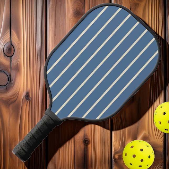 Mittelalterliche Streifenfarbe Capri blau Pickleball Schläger (Von Creator hochgeladen)