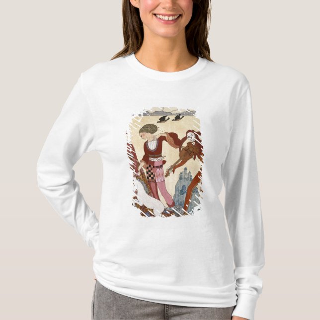 Mittelalterliche Szene durch Georges Barbier T-Shirt (Vorderseite)
