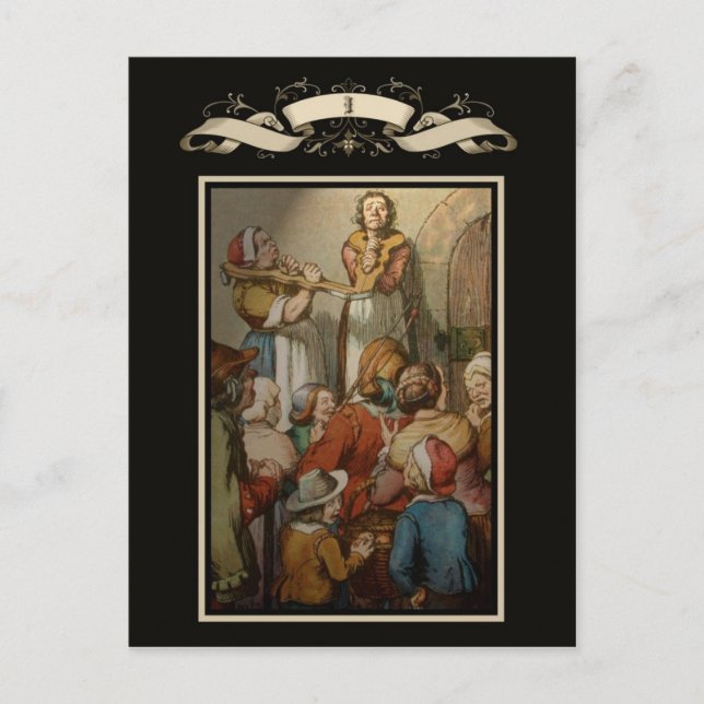 Mittelalterliche Szene Postkarte (Vorderseite)