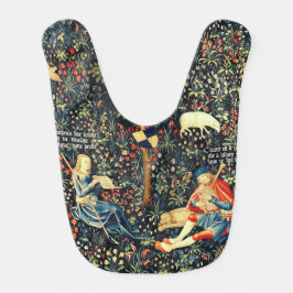 Mittelalterliche Tapisserie-Hirten und Schafe Babylätzchen