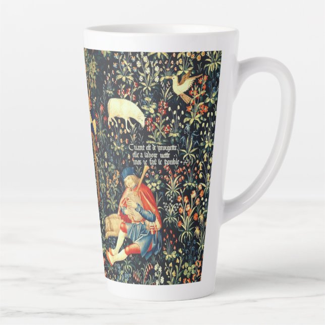 Mittelalterliche Tapisserie-Hirten und Schafe Milchtasse (Rechts)