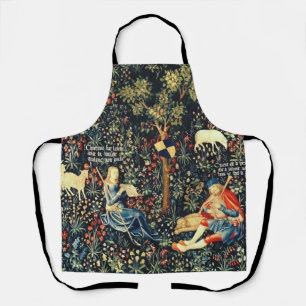 Mittelalterliche Tapisserie-Hirten und Schafe Schürze