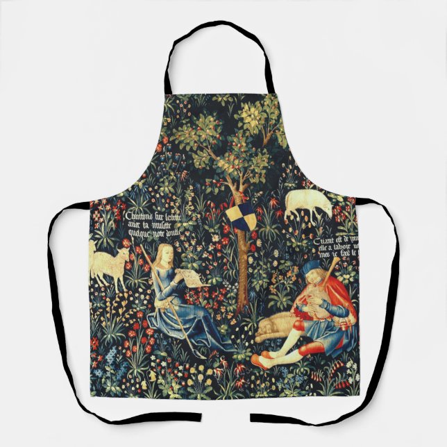 Mittelalterliche Tapisserie-Hirten und Schafe Schürze (Vorderseite)