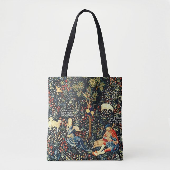 Mittelalterliche Tapisserie-Hirten und Schafe Tasche (Vorderseite)