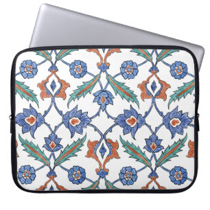 Mittelalterliche türkische Fliesen: Blumendekorati Laptopschutzhülle