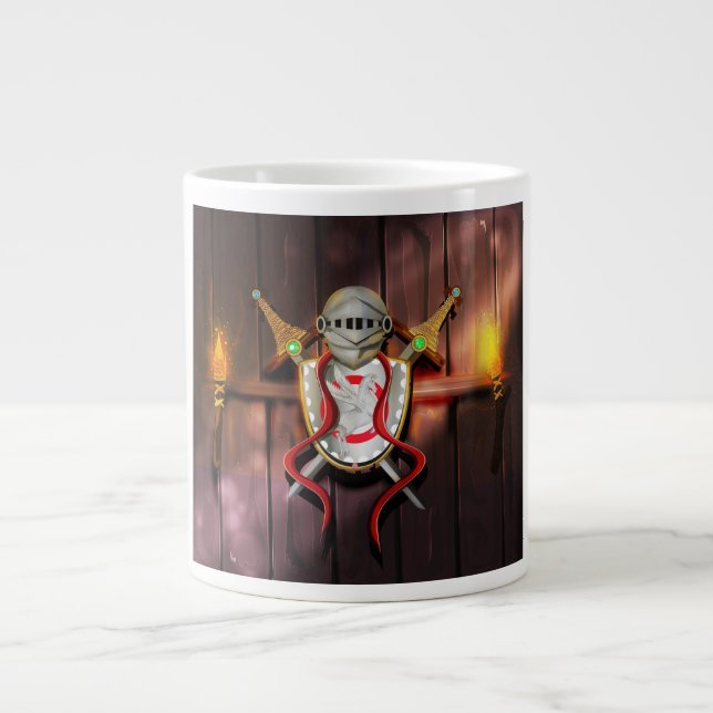 Mittelalterliche Wappen Jumbo-Tasse (Vorderseite)