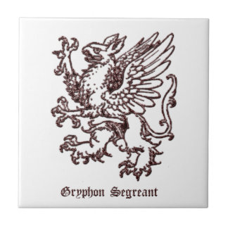 Mittelalterliche Wappenkunde Gryphon segreant Fliese