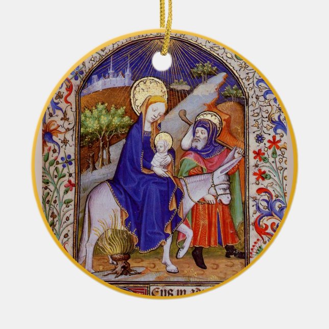 Mittelalterliche Weihnachtszeit Keramik Ornament (Vorne)