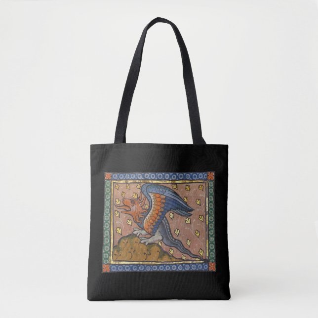 Mittelalterlicher Bestiardrache c. 1270 Tasche (Vorderseite)