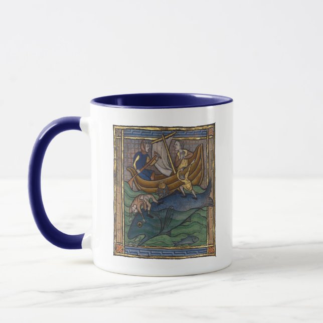 Mittelalterlicher Bestiarwal c. 1270 Tasse (Links)