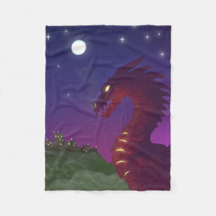 Mittelalterlicher Drache Fleecedecke