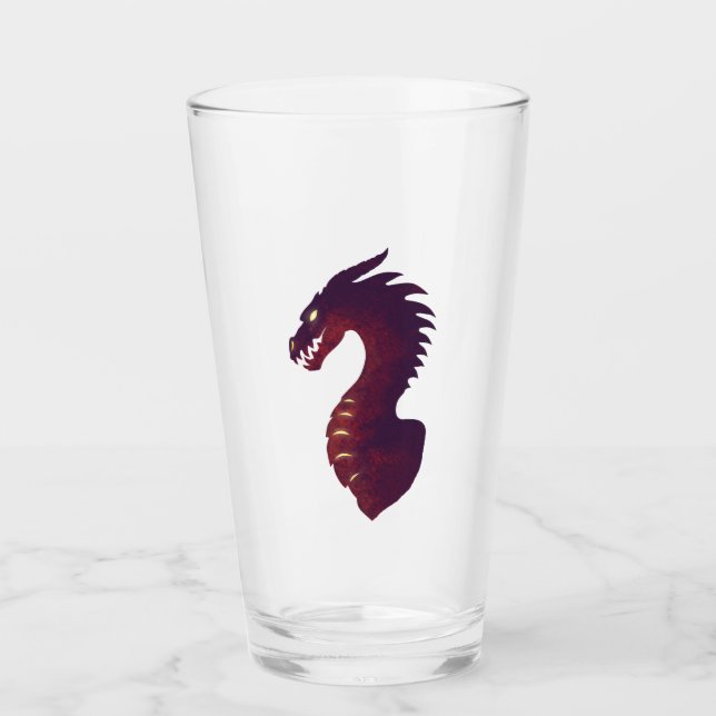 Mittelalterlicher Drache Glas (Vorderseite)