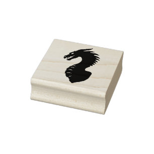 Mittelalterlicher Drache Gummistempel