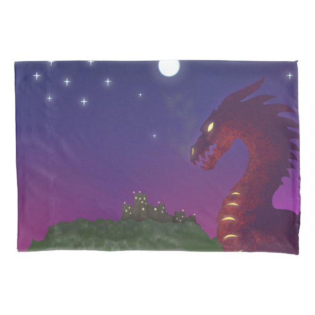 Mittelalterlicher Drache Kissenbezug (Vorderseite)