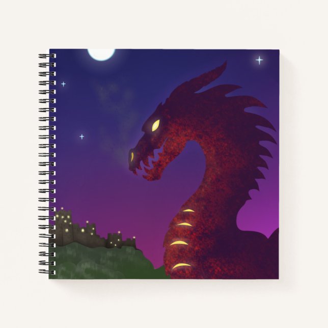 Mittelalterlicher Drache Notizbuch (Vorderseite)
