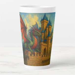Mittelalterlicher Drachenburgbeschützer Milchtasse