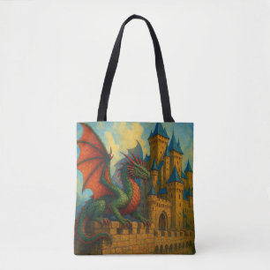 Mittelalterlicher Drachenburgbeschützer Tasche