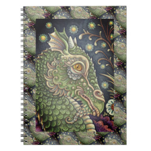 MITTELALTERLICHER DRACHENKOPF-PORTRAIT, WHIMSICAL  NOTIZBLOCK