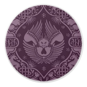 Mittelalterlicher Flügeldrachen Keramikknauf
