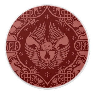 Mittelalterlicher Flügeldrachen Keramikknauf