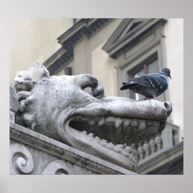 Mittelalterlicher Gargoyle Poster (Vorne)