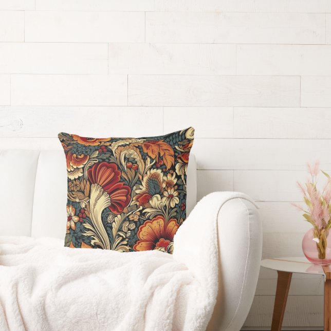 Mittelalterlicher Garten Blumenmuster Kissen (Liege)